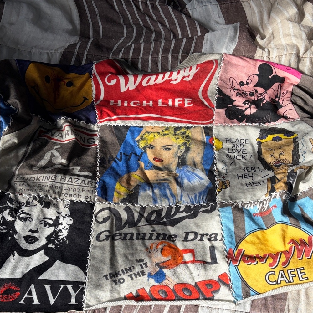 Multicolor Patchwork Graphic Jersey - image 4